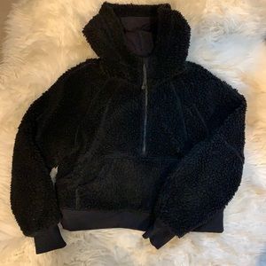 Scuba 1/2 zip oversized Sherpa black
